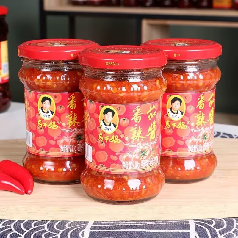 Laoganma tomato hot sauce garlic tomato tomato hot sauce 210g*2 bottles